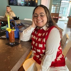 Princess Diana sheep vest rowing blazers warm and wonderful